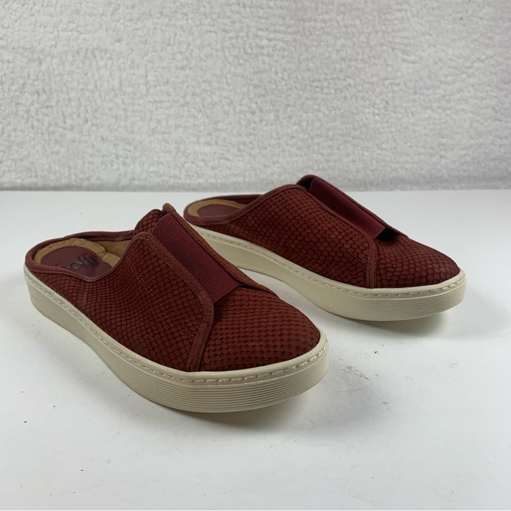 SOFFT Beekon Brick Leather Backless Slip‎ On Sneakers Slides Shoes 6 M NWOB 7433